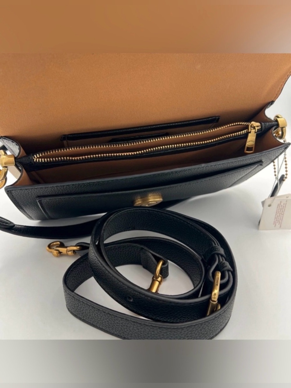COACH 73995 Tabby 26 Shoulder Bag 2Way Crossbody Black Leather - Picture 12 of 15